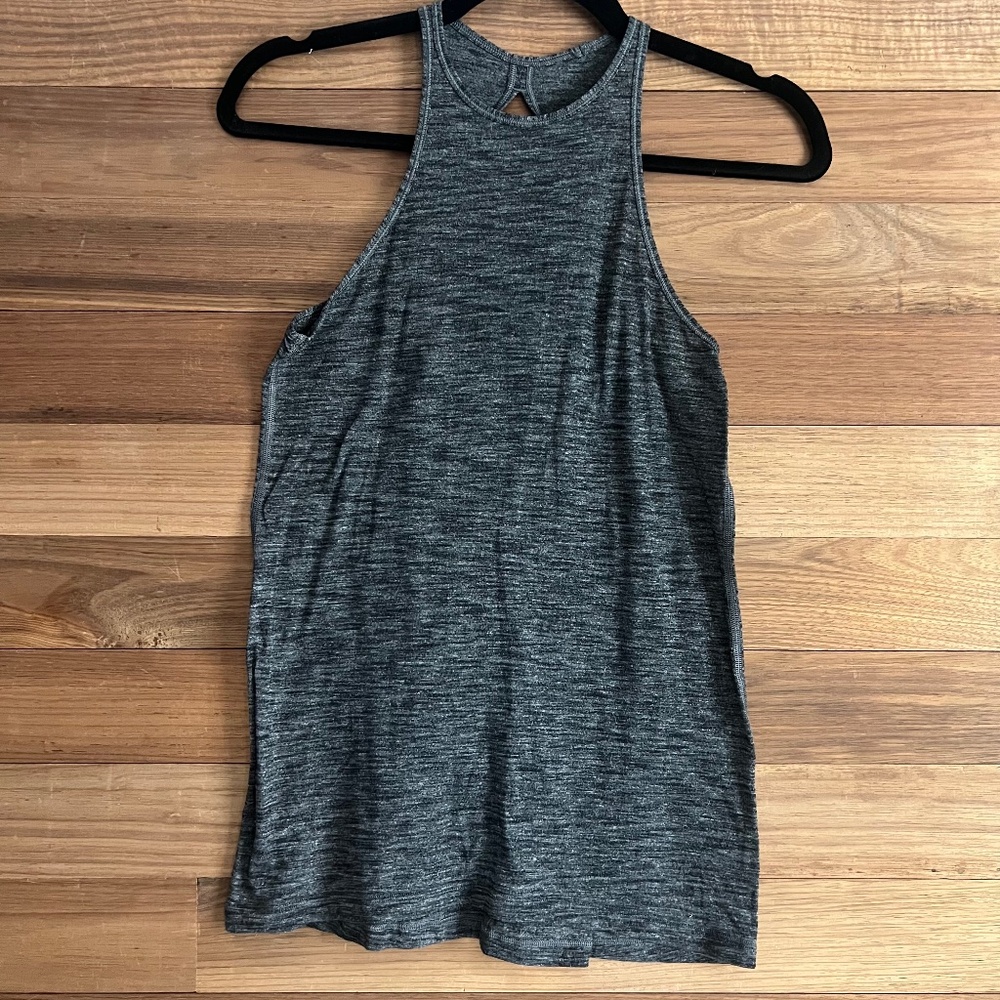 Lululemon Trapeze Twist Tank Heathered Black
